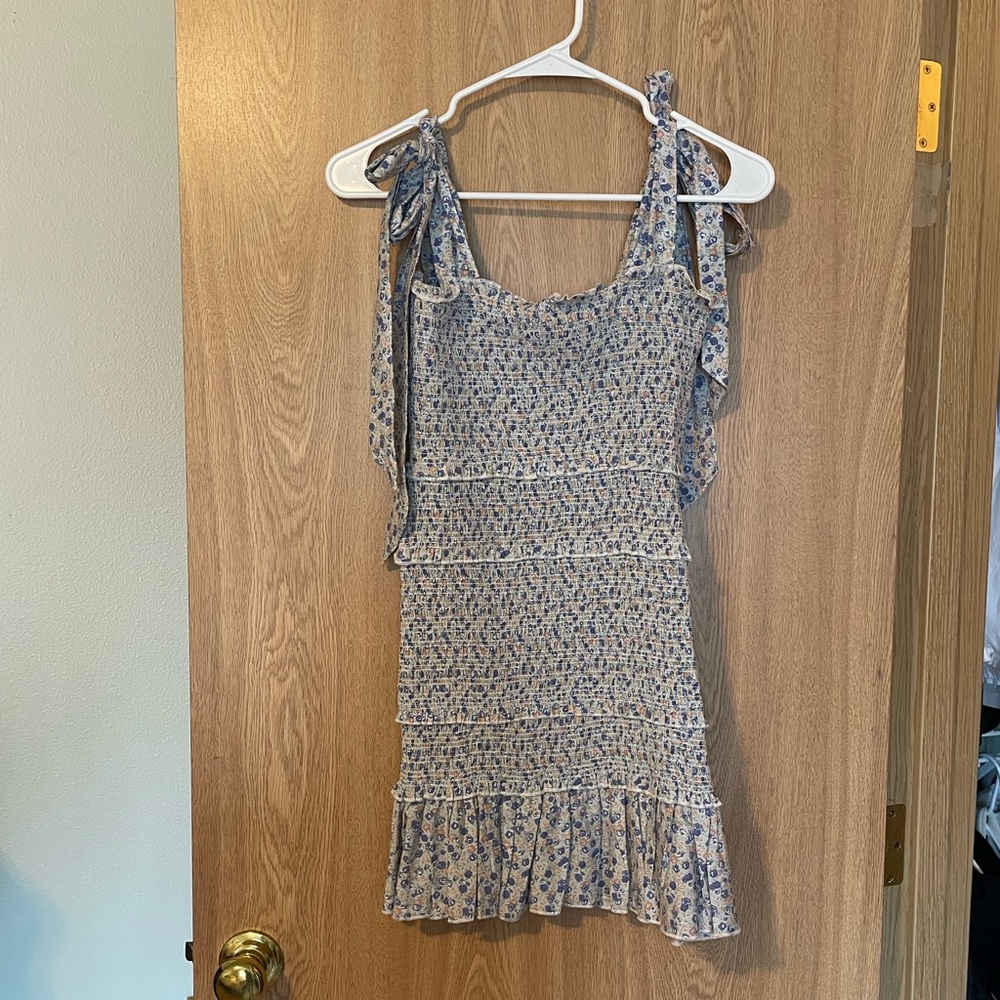 Floral Print Women's Smocked Mini Dress